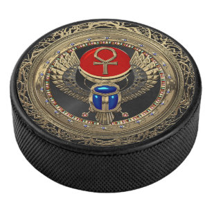 [400] Scarab en or sacré égyptien ailé avec Ankh