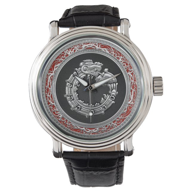 [400] Serpent God Quetzalcoatl [Silver] Watch (Front)