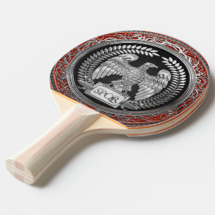 [400] Silver Roman Imperial Eagle Ping Pong Paddle
