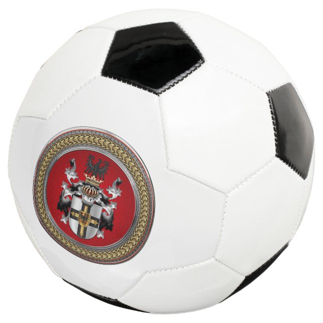 [400] Teutonic Order Coat of Arms Soccer Ball (Three Quarter)