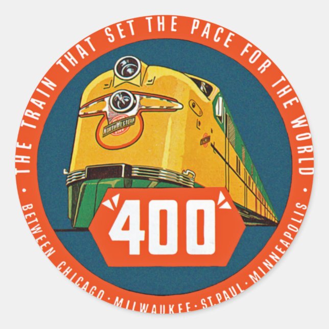 400 ~ "The Train That Sets The Pace" Classic Round Sticker (Front)