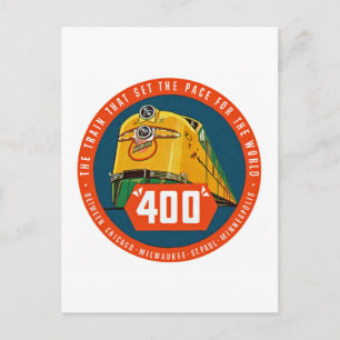 400 ~ "The Train That Sets The Pace" Postcard