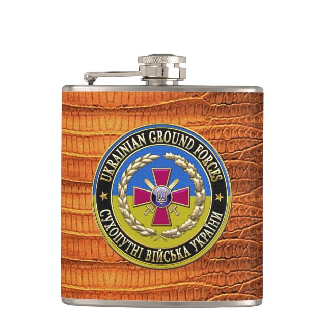 [400] Ukrainian Ground Forces [Special Edition] Hip Flask (Front)
