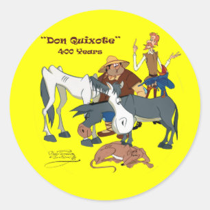 400 Years Don Quixote @QUIXOTEdotTV Classic Round Sticker
