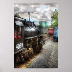 4039 - Train - 4039 - In the train yard Poster