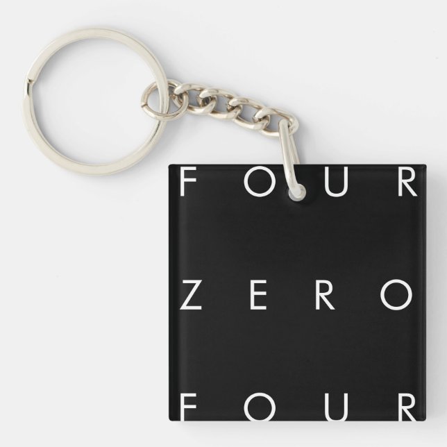 404 Area Code Button Keychain (Front)