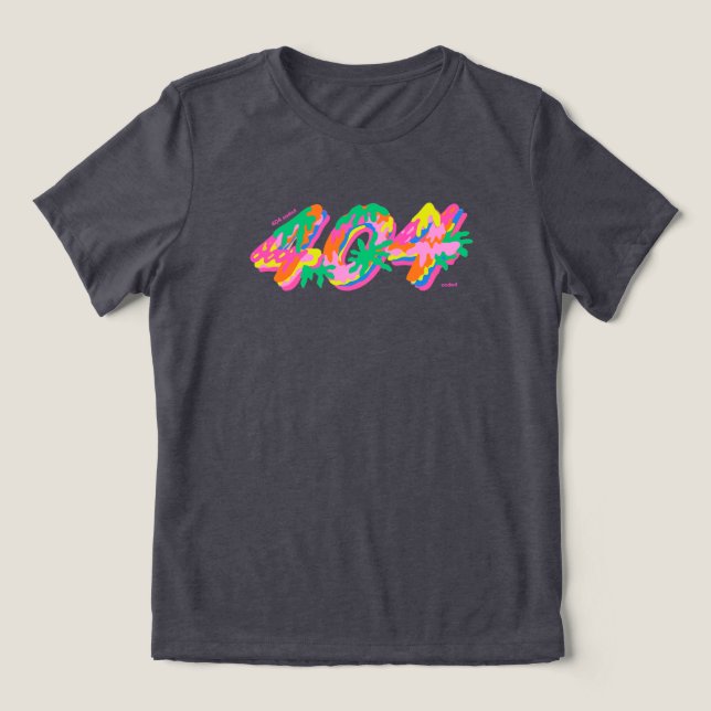 404 Coded Drip Typography PNG | Colourful Melting  Tri-Blend Shirt (Design Front)