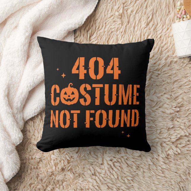 404 Costume Not Found Halloween Throw Pillow (Blanket)