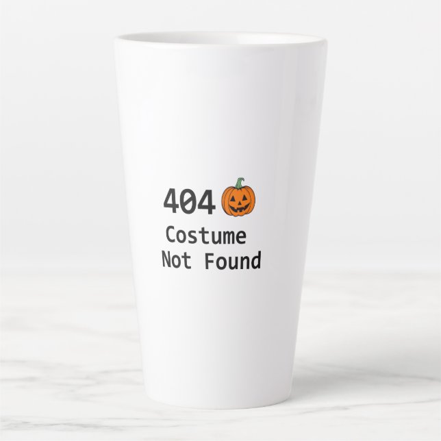 404 Costume Not Found Latte Mug (Front)