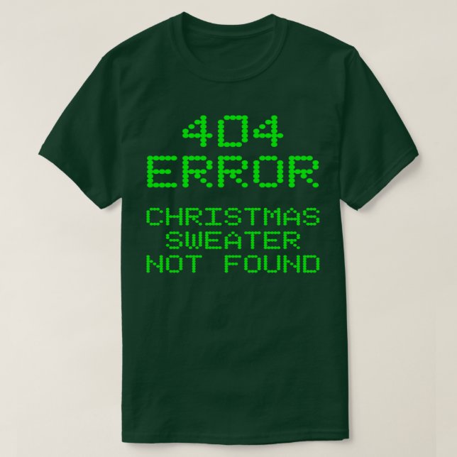 404 Error Christmas Sweater Not Found Funny Comput (Design Front)
