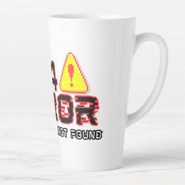 404 Error – Motivation Not Found Latte Mug (Right)