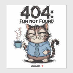 404 Fun Not Found – Grumpy Coffee Cat