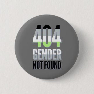 404 Gender Not Found Agender Pride Button