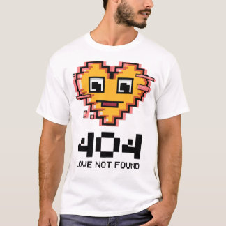 404 Love Not Found – Glitched Pixel Heart T-Shirt