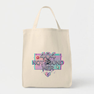 404 Not Found Her Y2K Glitch Funny Breakup Single Tote Bag
