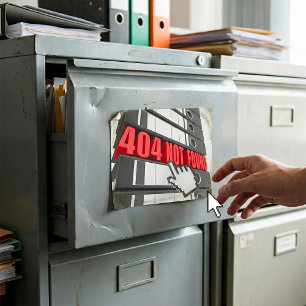 404 Not Found Website Error Message  Square Sticker