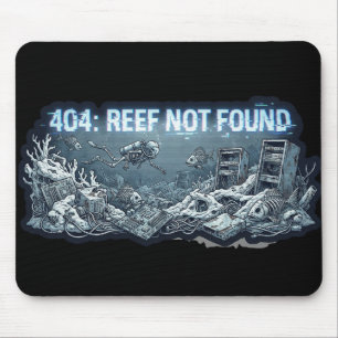 404 Reef Not Found – Underwater Tech Graveyard Mouse Pad