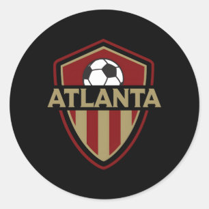 404 United Atlanta Soccer Ball Badge Jersey Classic Round Sticker