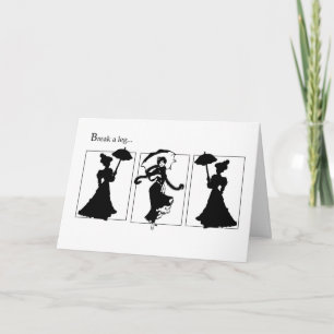 4059 Turn of the Century Ladies Good Luck Card