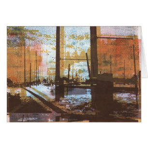 405 South Freeway Urban City Scene Art Card