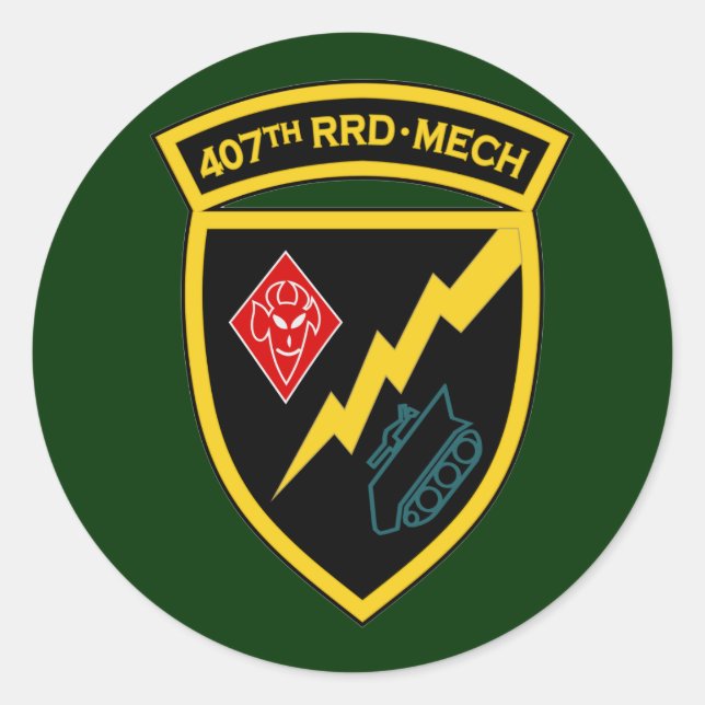 407th RRD - Mech SSI Classic Round Sticker (Front)