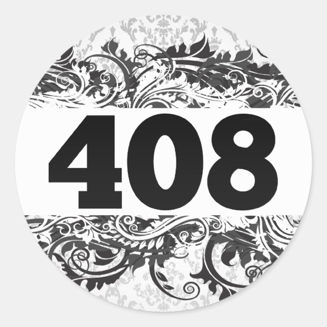 408 CLASSIC ROUND STICKER (Front)