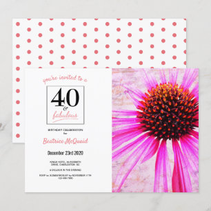 40 and Fabulous 40th Birthday Photo Invitation