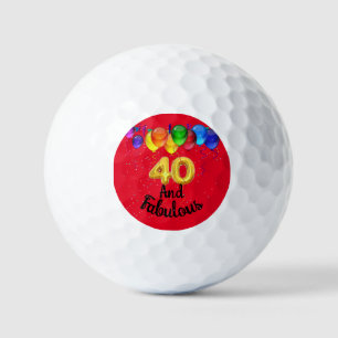 40 and fabulous birthday balloons  golf balls