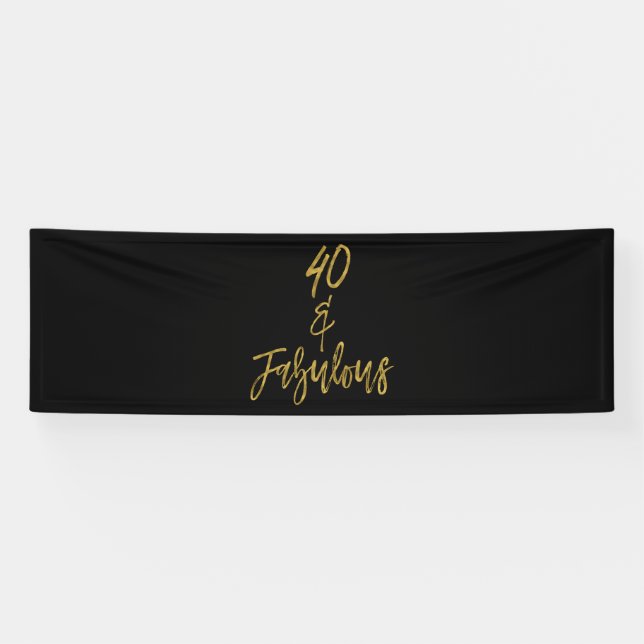 40 and Fabulous Birthday Banner (Horizontal)