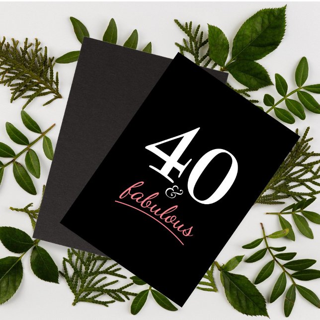 40 and Fabulous Birthday Party Card (Creator Uploaded)