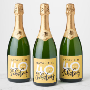 40 and fabulous birthday party label