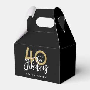 40 and fabulous  favor box
