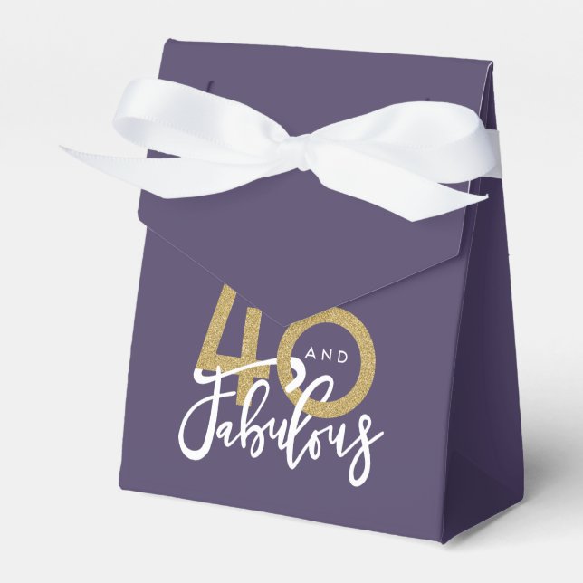 40 and fabulous  favour box (Front Side)