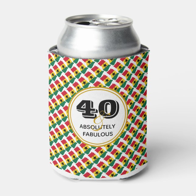 40 and Fabulous GHANA Can Cooler (Can Front)