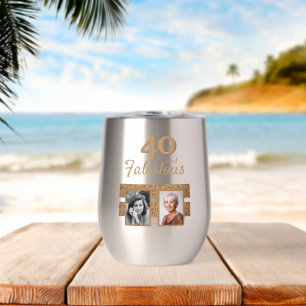 40 and Fabulous Gold Glitter 2 Photo 40th Birthday