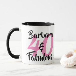 40 and Fabulous Personalized Birthday Party Mug