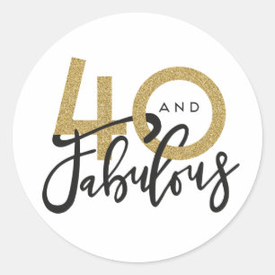 40 and fabulous stickers