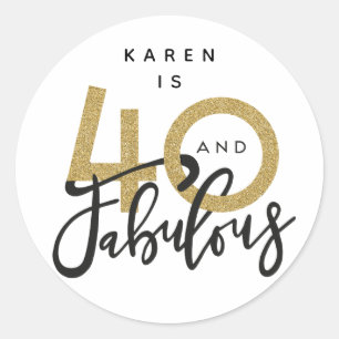 40 and fabulous stickers