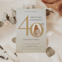 40 Anniversary Photo Elegant 40th Birthday