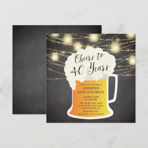 40 ans 40e anniversaire Invitation