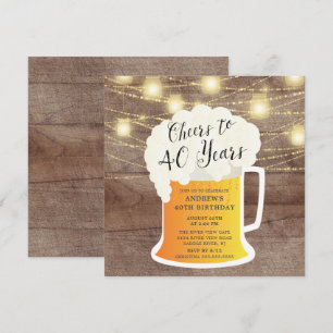 40 ans 40e anniversaire Invitation