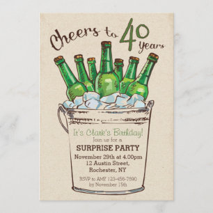 40 ans d'anniversaire Invitation
