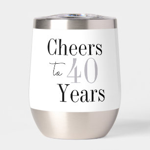 40 ans Félicitations Cadeau minimal pour fête d'an