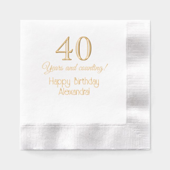 40 ans (ou tout âge) et nombre d'années Anniversai (Recto)