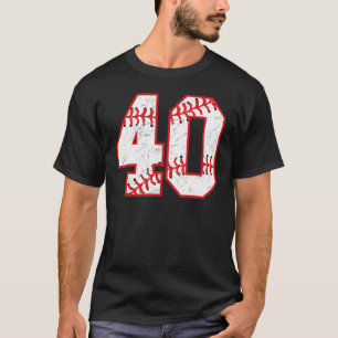40 Birthday Baseball Theme Bday Party Celebration T-Shirt