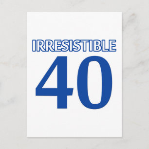 40 birthday design postcard