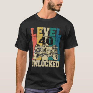 40 Birthday Gamer Gaming Gamer 40 Years Level 40 U T-Shirt