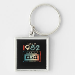 40 Birthday Gifts Year Old Made in 1982 Cassette Keychain