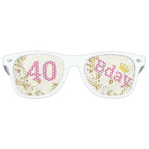 40 BIRTHDAY retro Shades / Fun Party Sunglasses