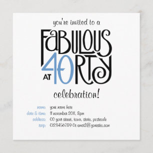40 Black blue Invitation